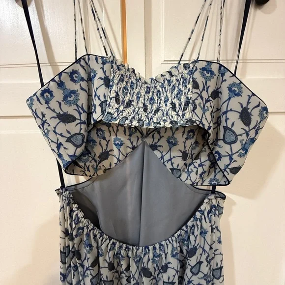 NWT | Sachin + Babi Blue Vine Print Heather Dress Size 6 & 10 - Picture 7 of 9